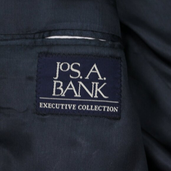 Jos. A. Bank Gordon Blazer Men 43 Long Blue 2 Button 100% Wool Sports Jacket - Picture 8 of 15